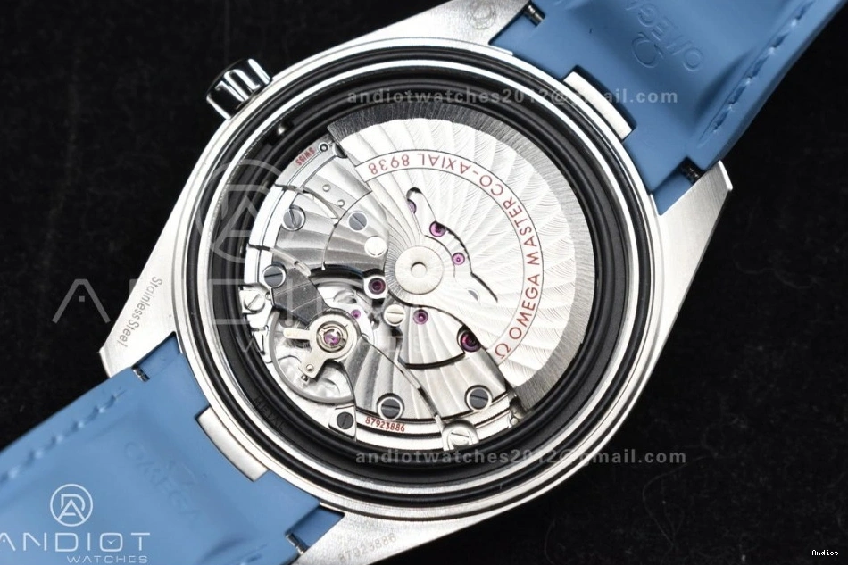 Best Strap 1:1 Summer VSF Clone A8938 Terra Rubber Aqua Worldtimer on Edition Super Blue Blue 43mm Dial GMT 0106